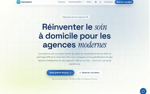 Aperçu du site Carerpoint